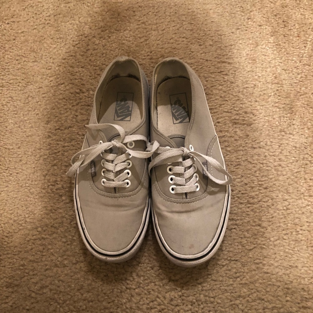 Grey Vans with Black Accent